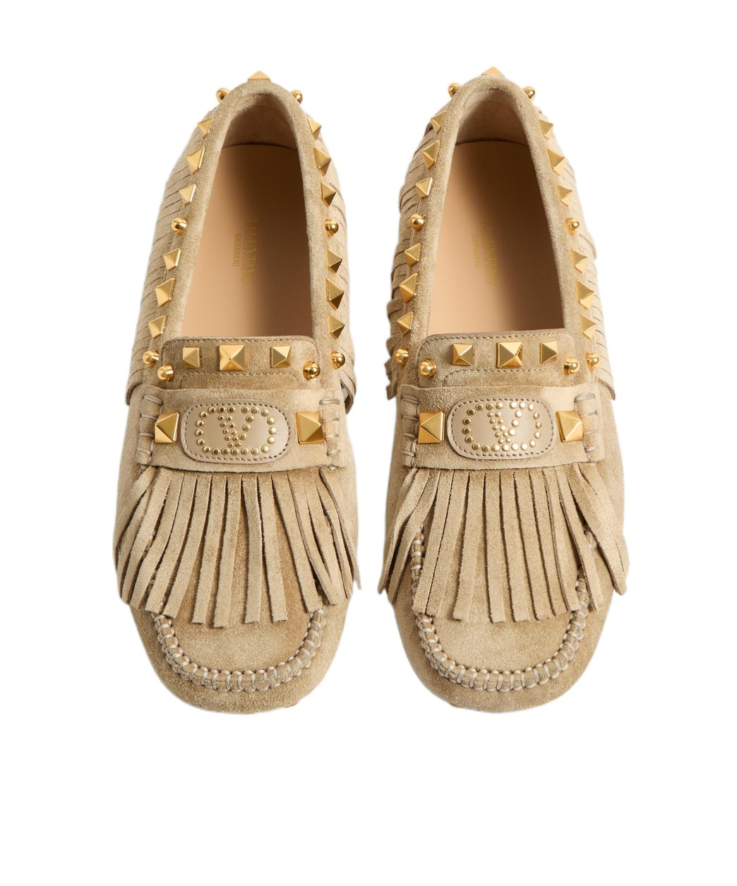 Valentino `vg Plaster Caster` Loafers In Nude