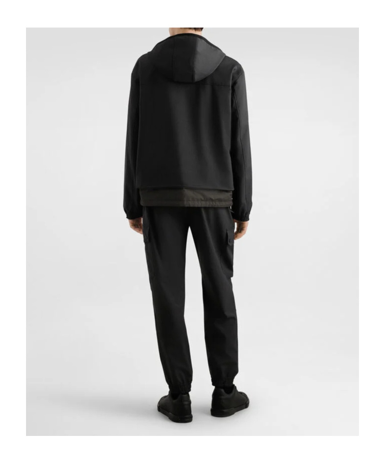 Dolce & Gabbana Wool Canvas Cargo Trousers In Black