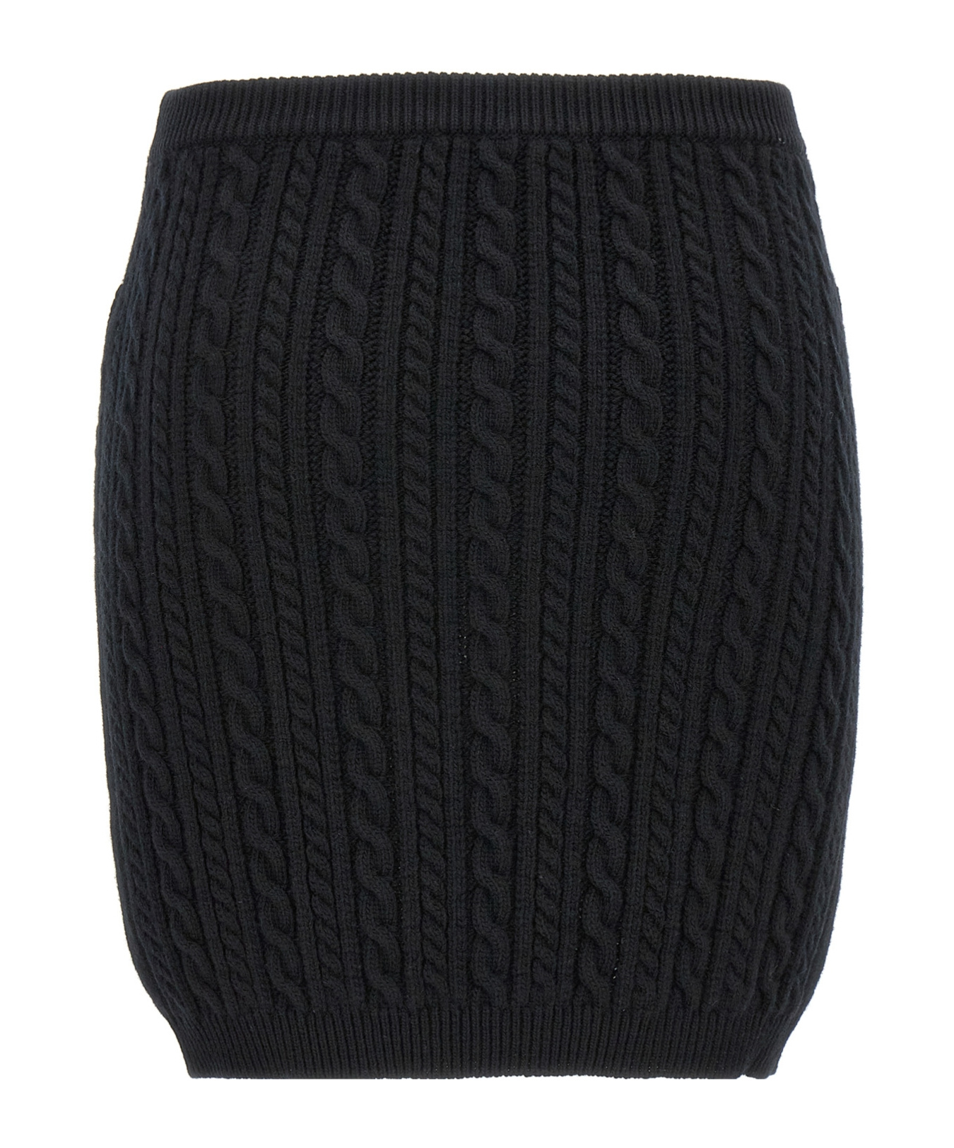 Alessandra Rich Mini Skirt With Jwl Buttons In Black