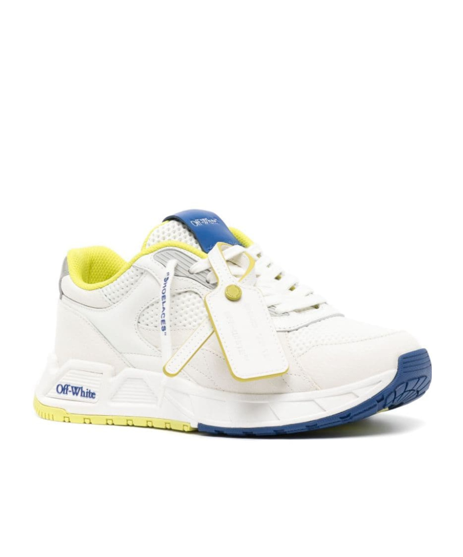 Off-white Kick Off Mesh Colorblock Runner Sneakers In White
