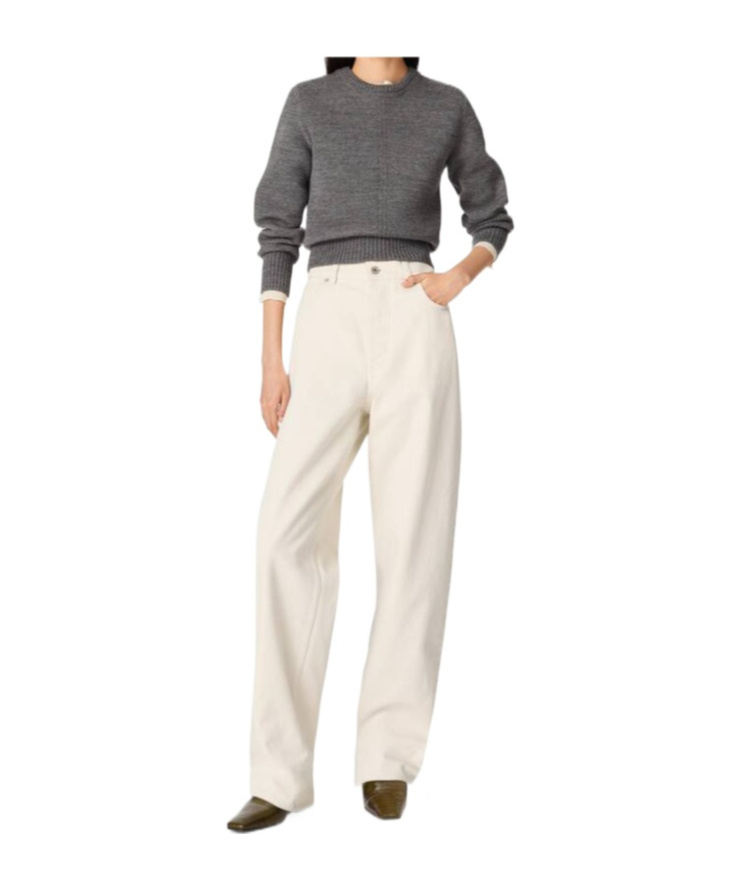 Bottega Veneta Denim Pants Stone Washed In White