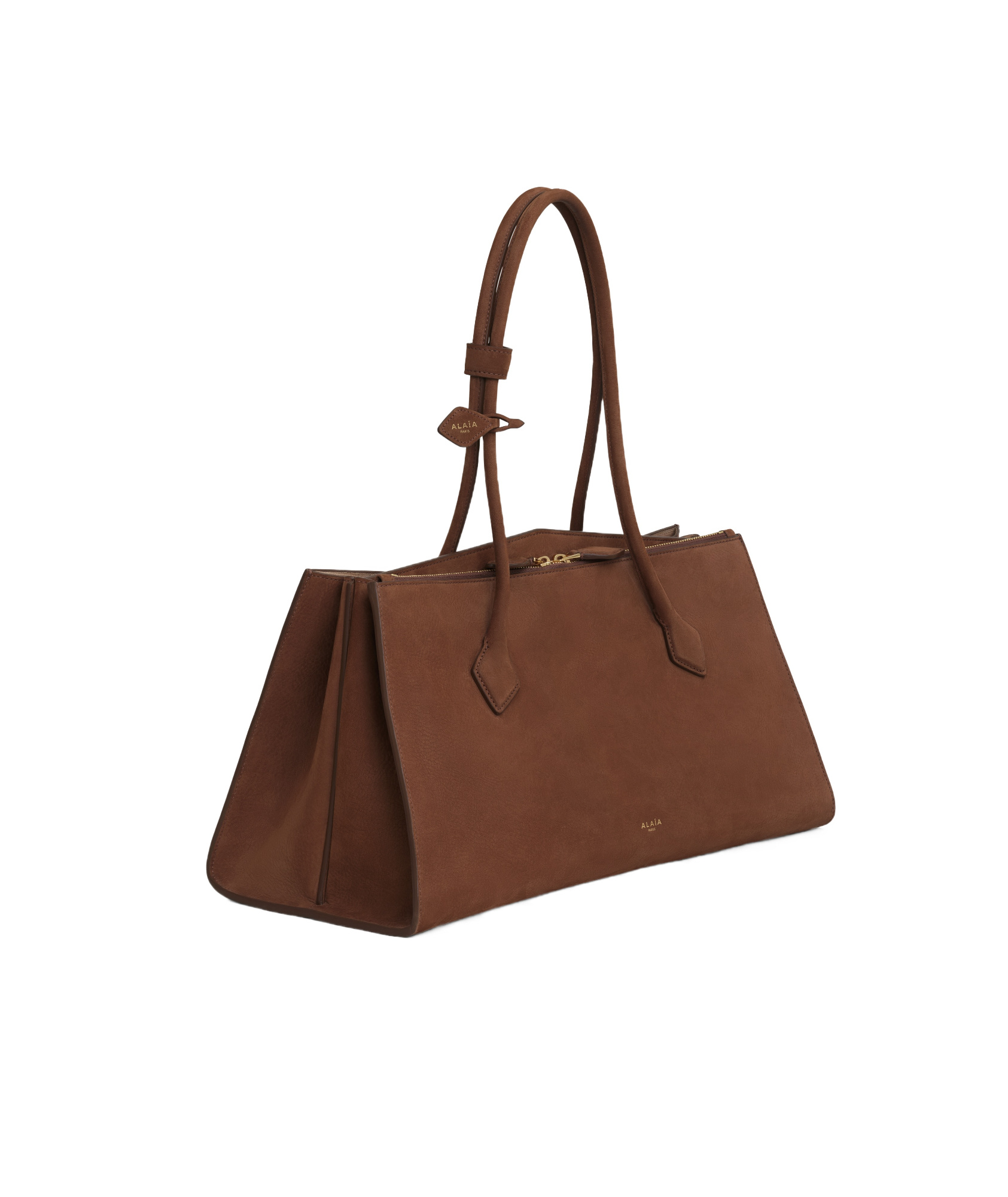 Alaïa Double Handle Shoulder Bag In Brown