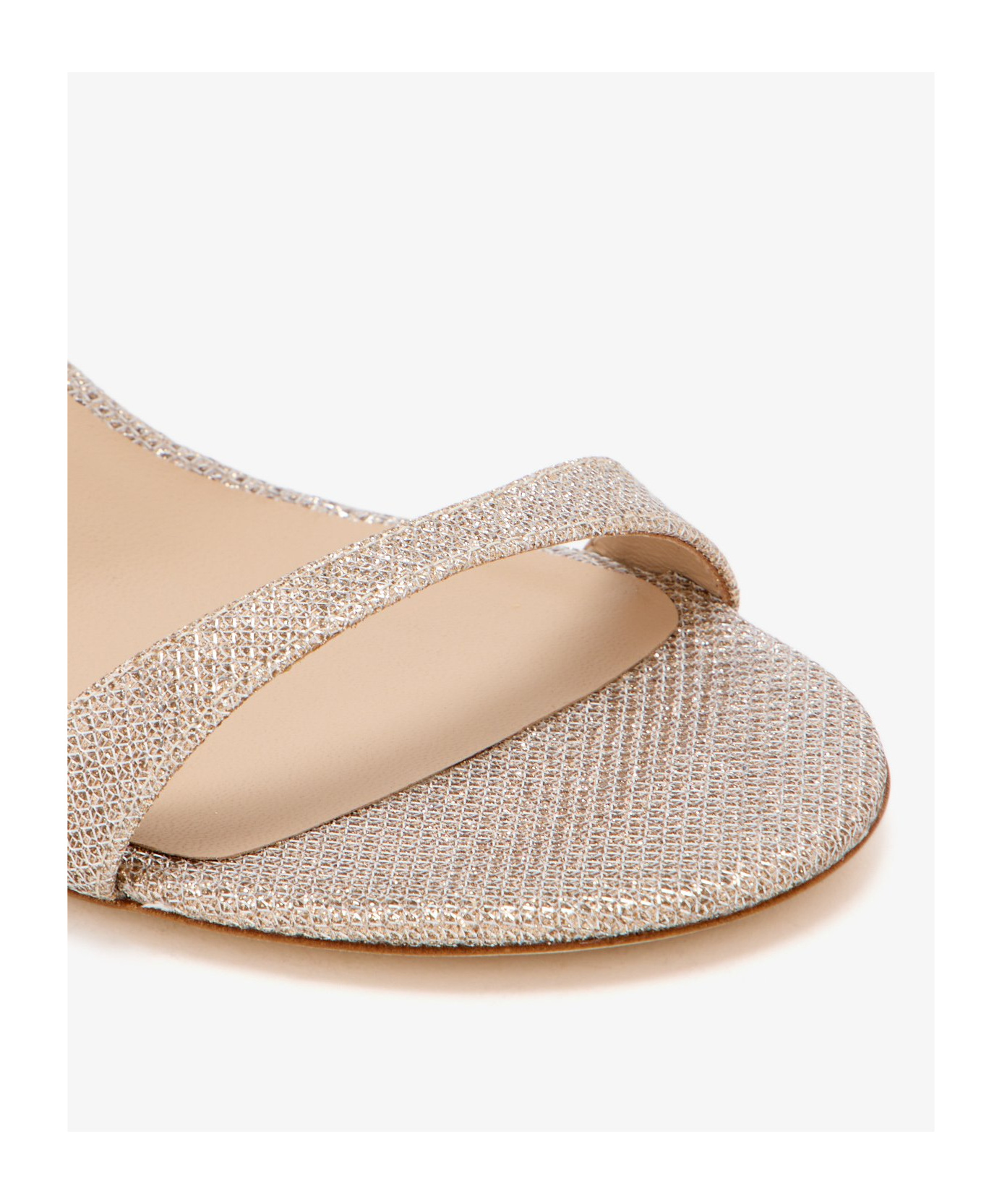 Stuart Weitzman Woman Sandals Platinum Size 5.5 Textile Fibers In Nude