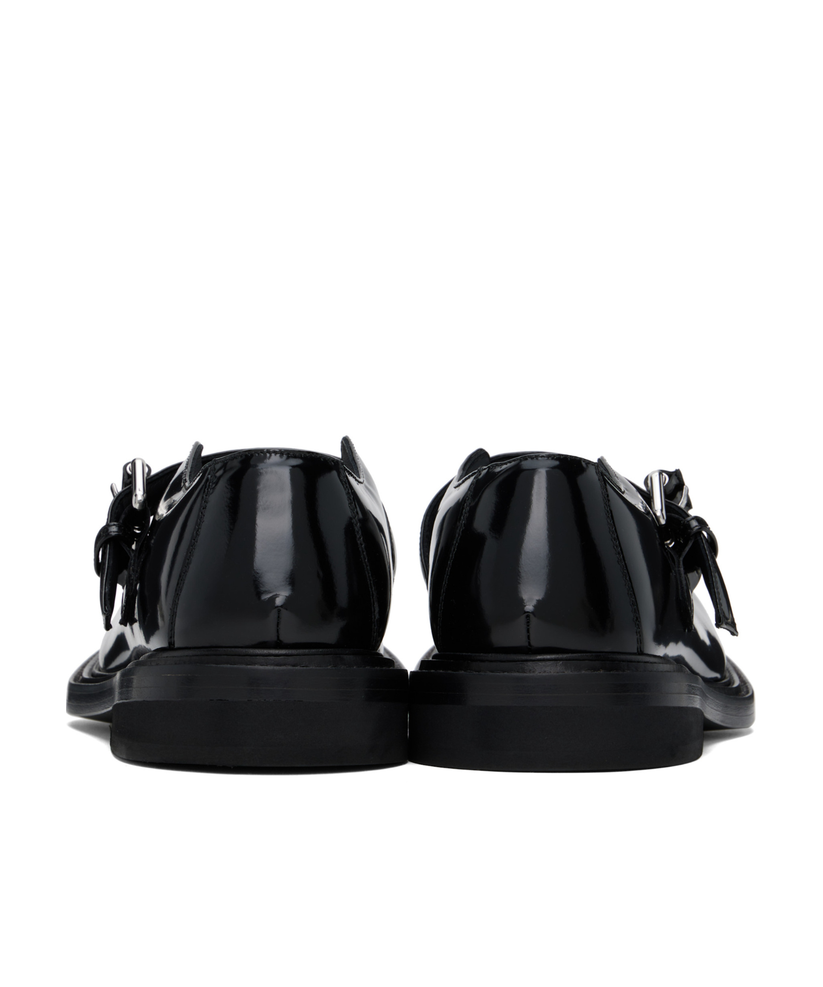 Moschino Patent-leather Loafers In Black