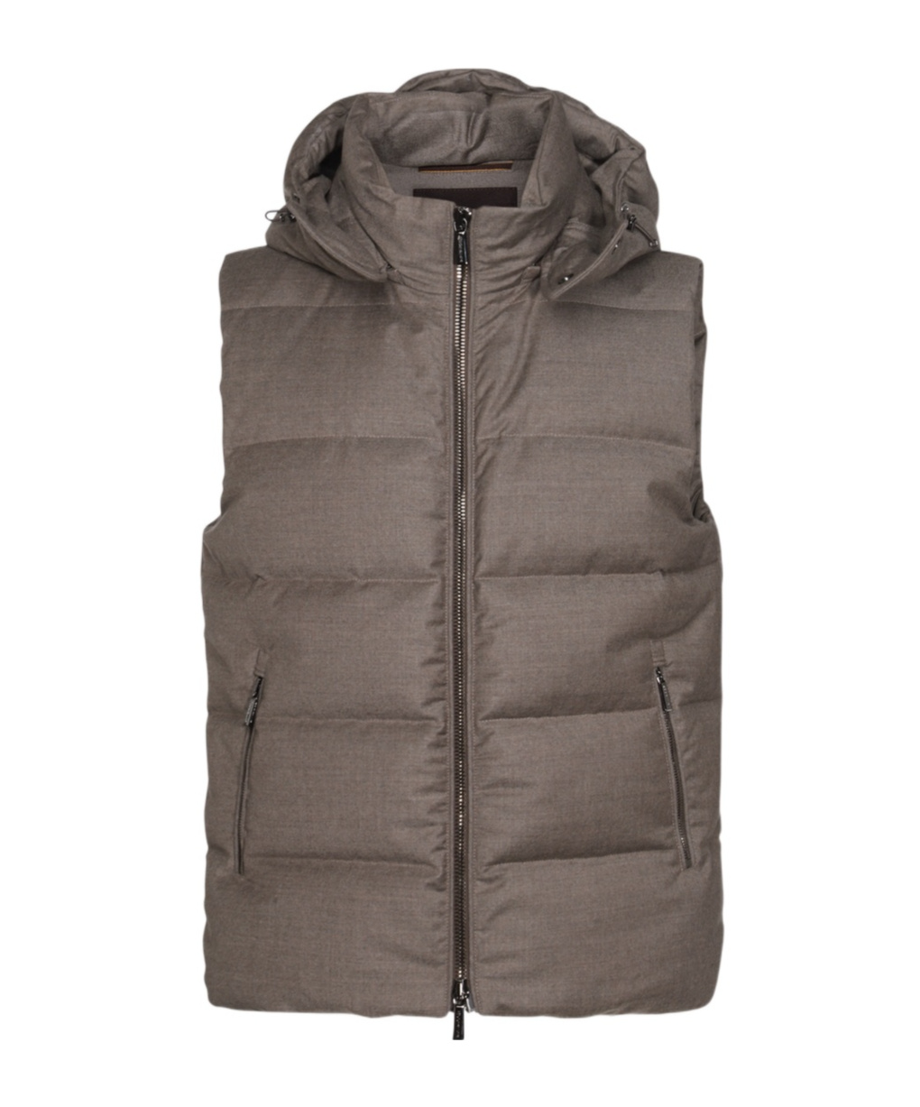 Moorer Sleeveless Vest In Gray