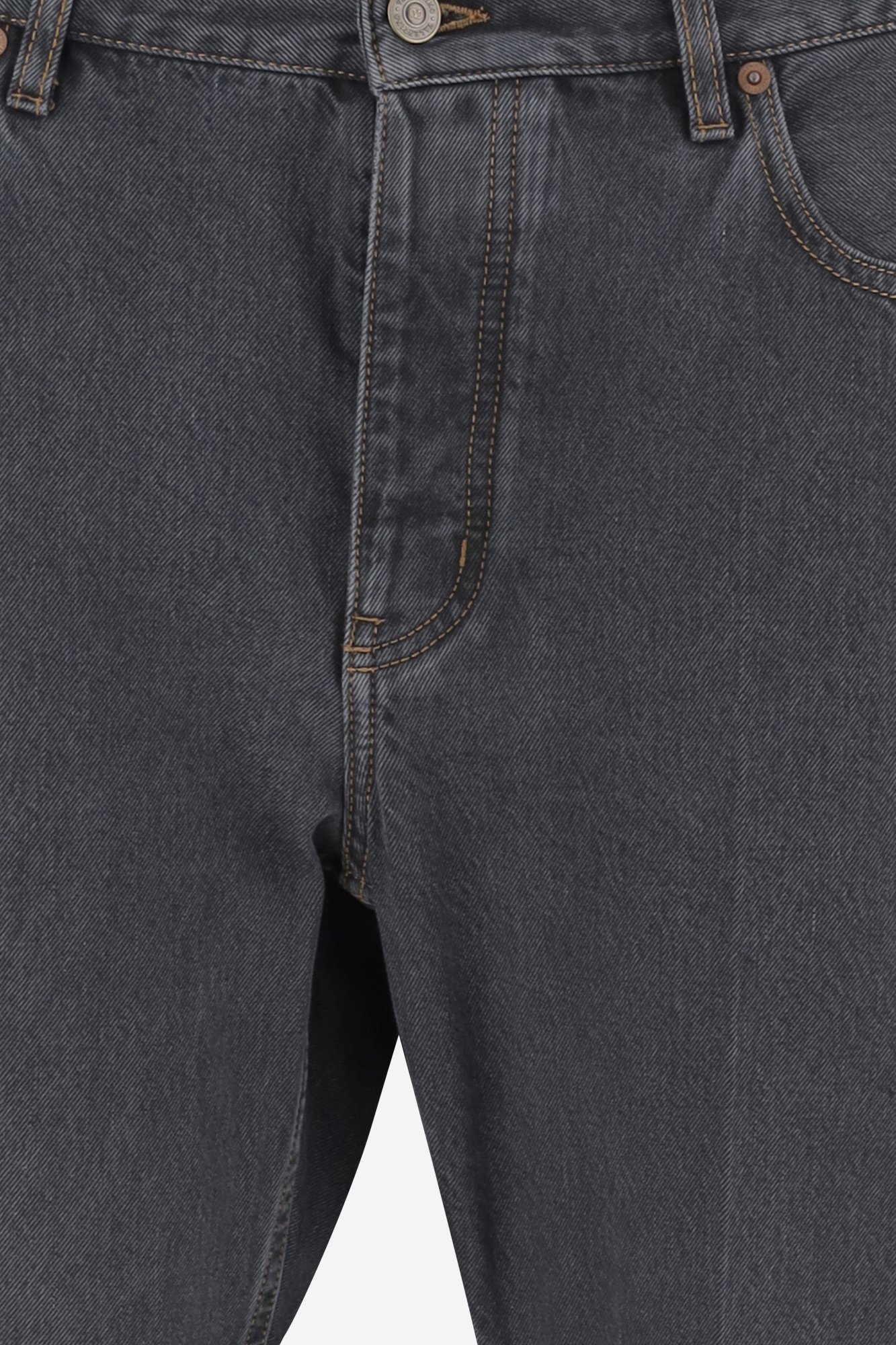 Valentino Belt Loop Denim Trousers In Gray