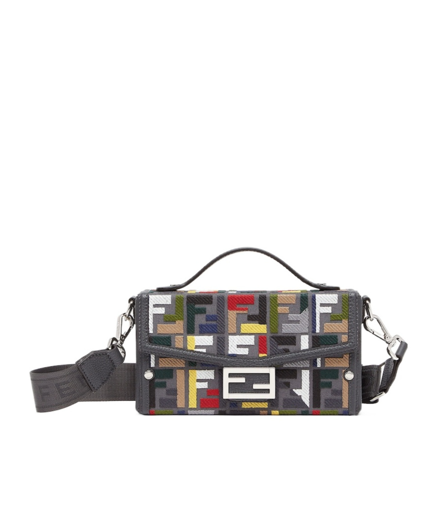 Shop Fendi Baguette Soft Trunk Tote Bag In Black