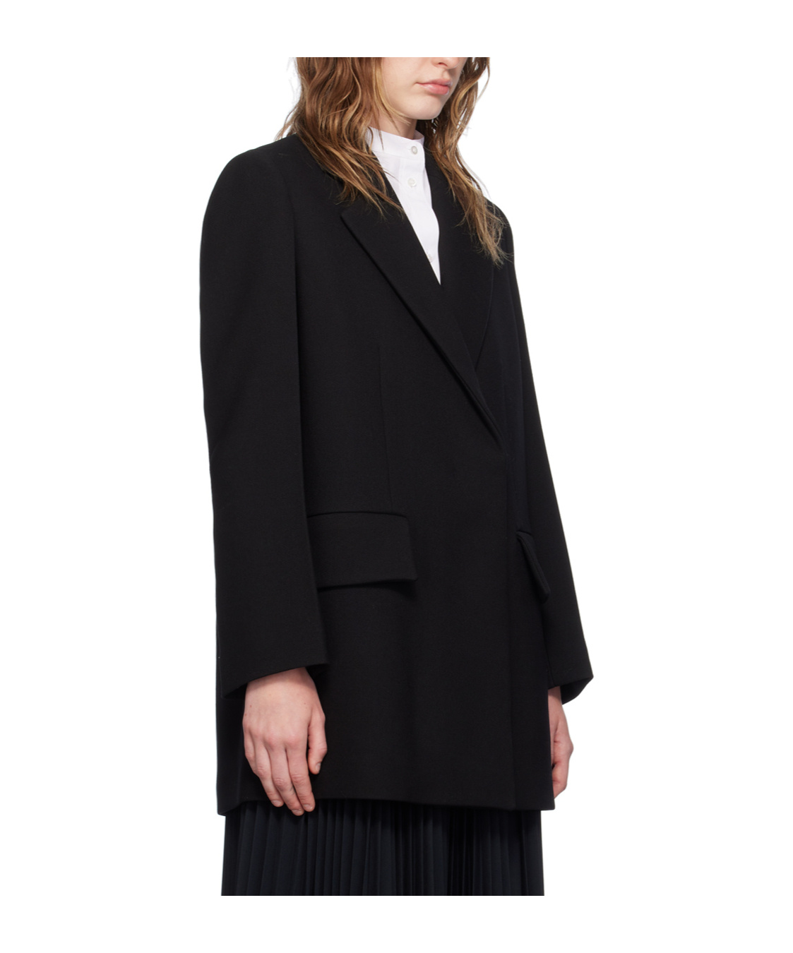 Jil Sander Clamshell Suit Coat In Black