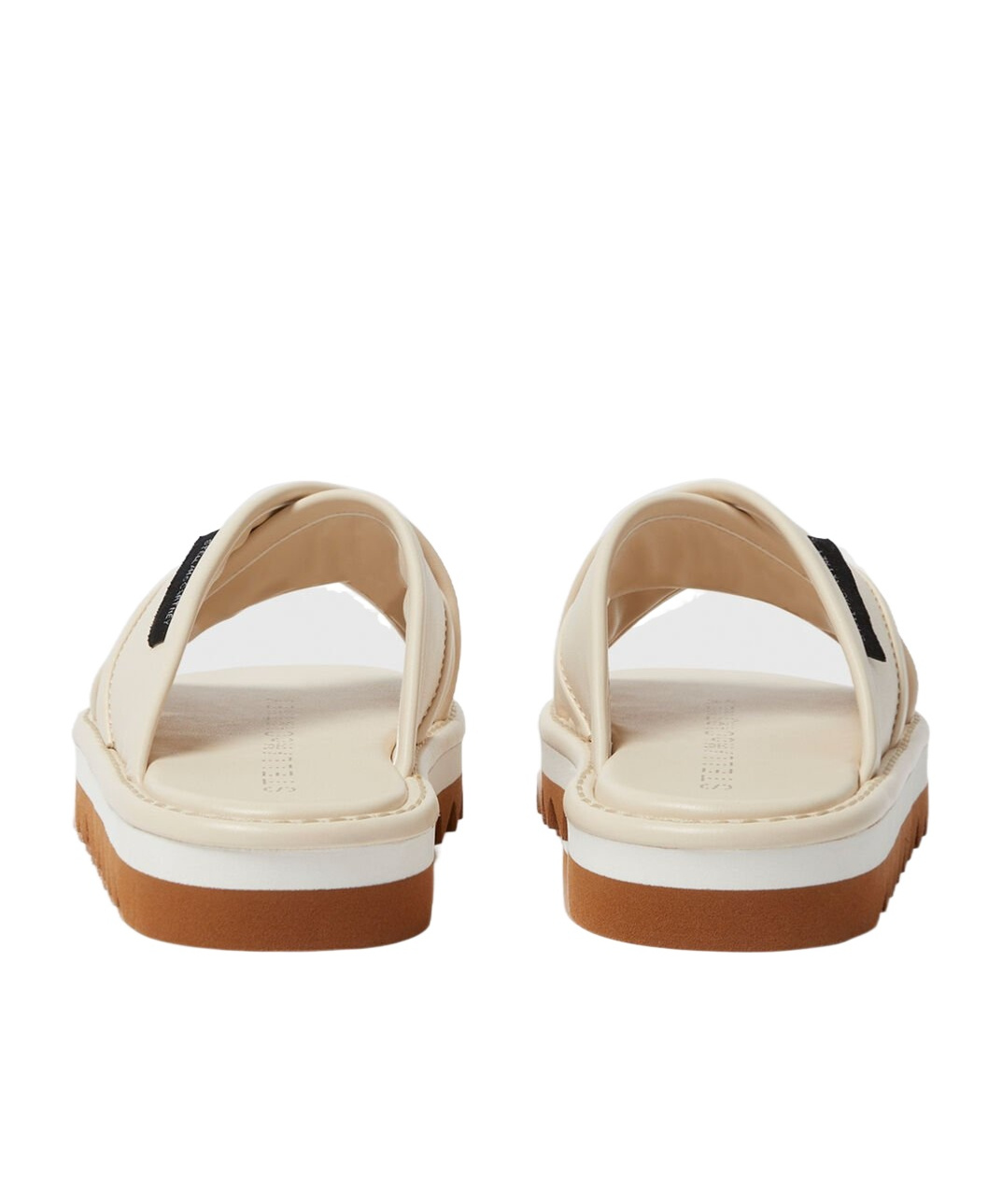 Stella Mccartney Logo-patch Slides In White