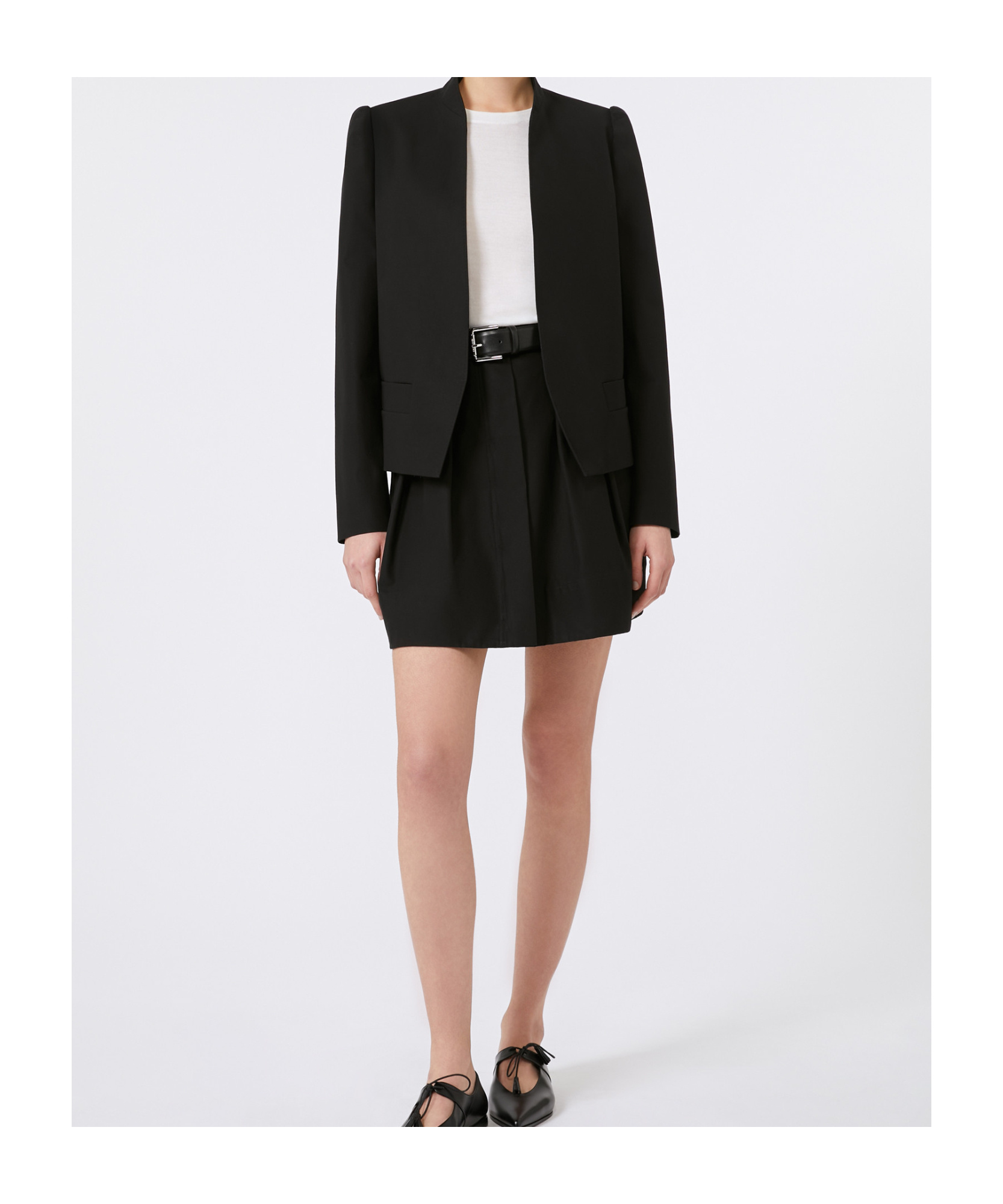 Max Mara Cotton Twill Jacket In Black