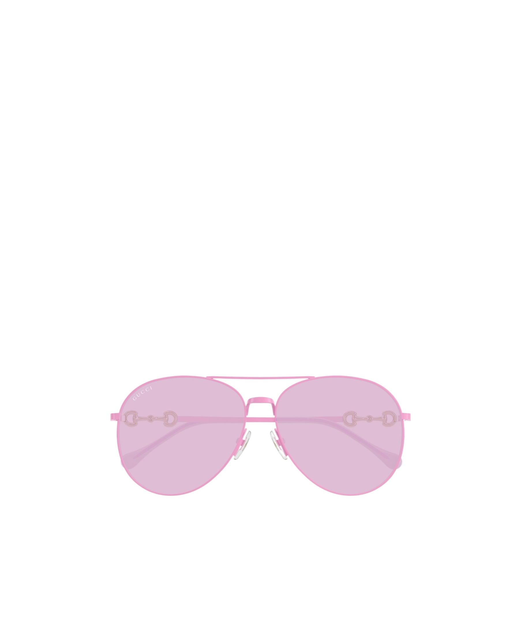 Gucci Gg1698s Linea Horsebit 003 Fuchsia Pink Sunglasses In Purple
