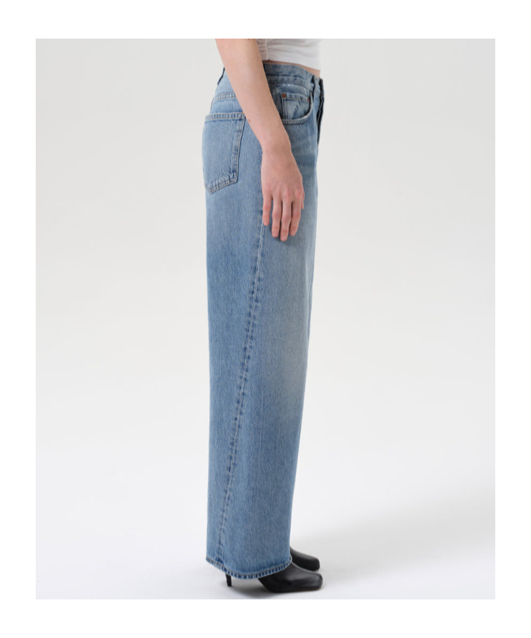 Agolde Twist Low Slung Baggy In Blue