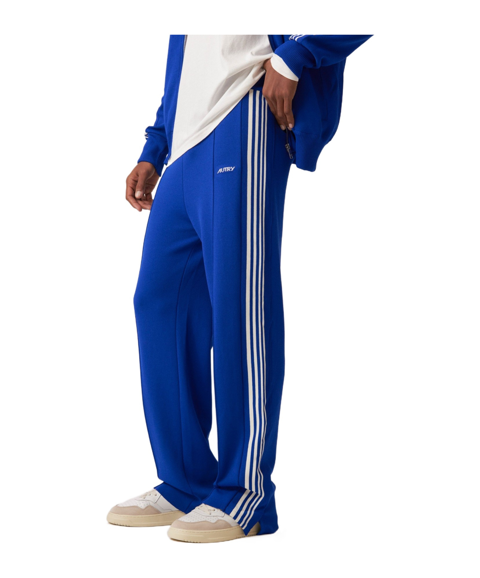 Autry Royal Blue Knitted Viscose Joggers In Blue