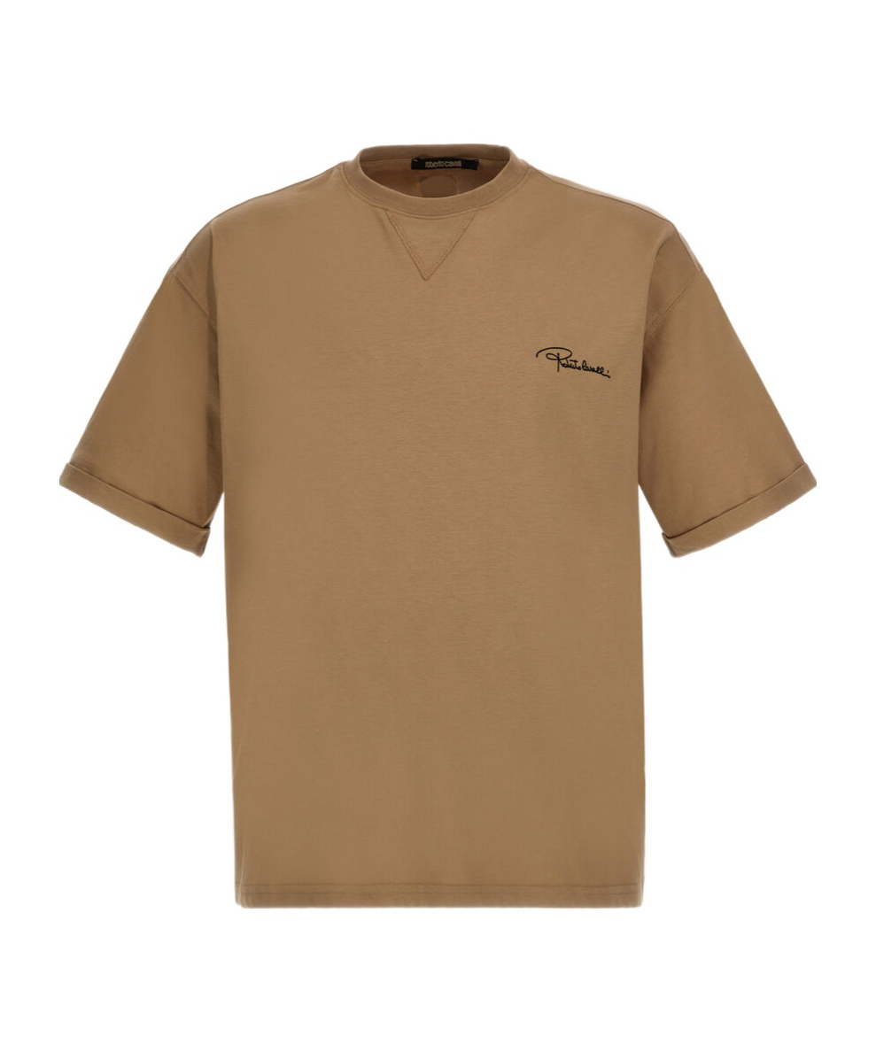 Roberto Cavalli Short-sleeved T-shirt In Brown