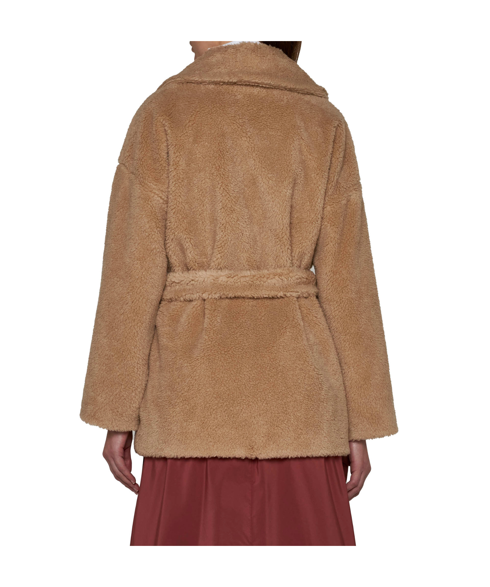 Weekend Max Mara Ramino Teddy Short Coat In Brown