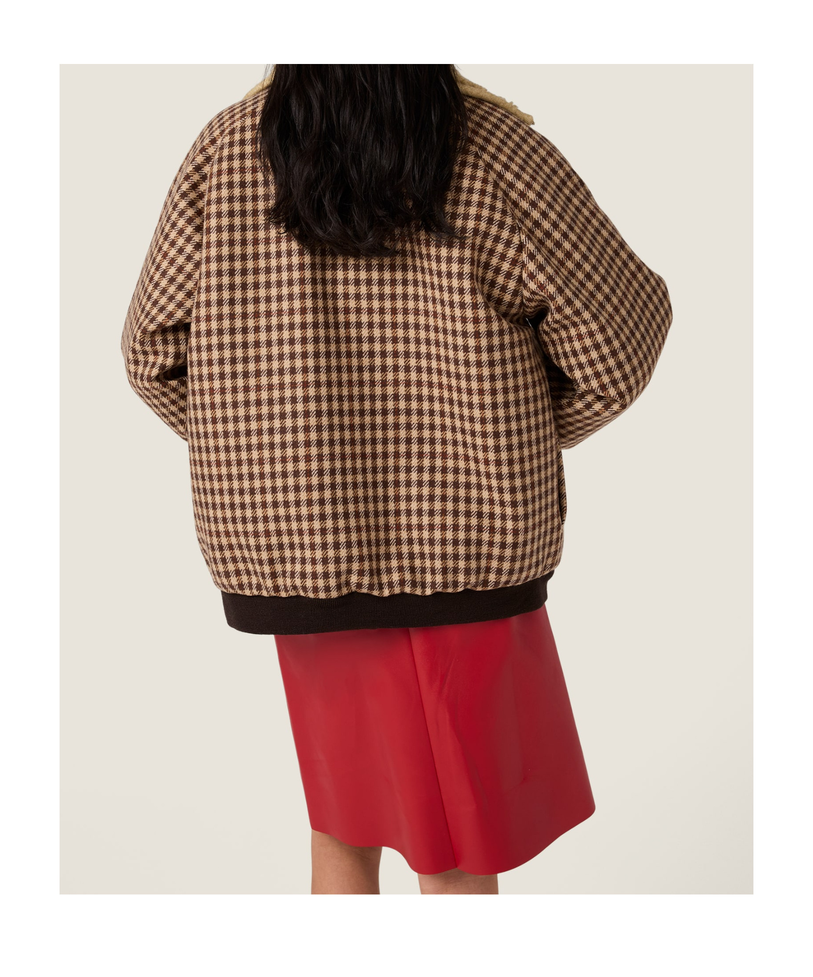 Miu Miu Nappa Leather Skirt In Red