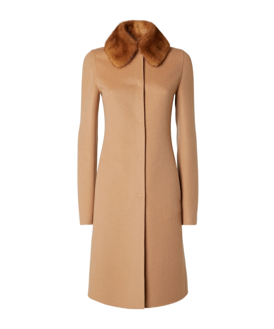 Fendi Long-sleeved Coat In Brown