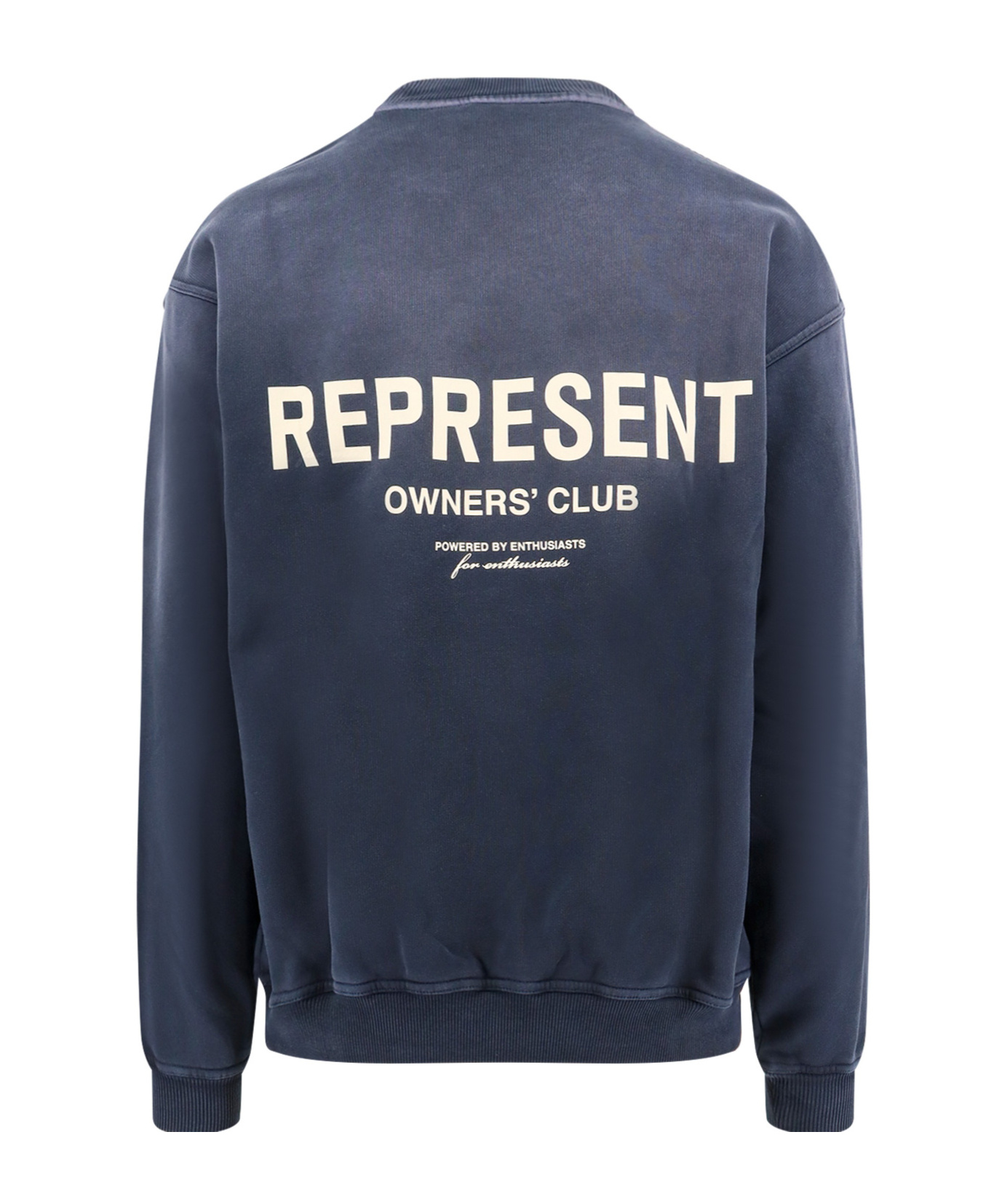 Represent Owners Club Cotton Sweatshirt With Frontal Logo Print In Blue
