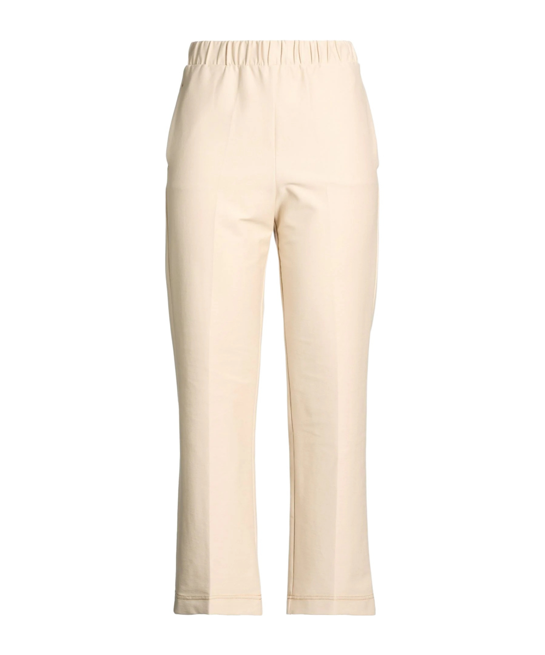Max Mara Straight-leg Trousers In Rice Apricot Color