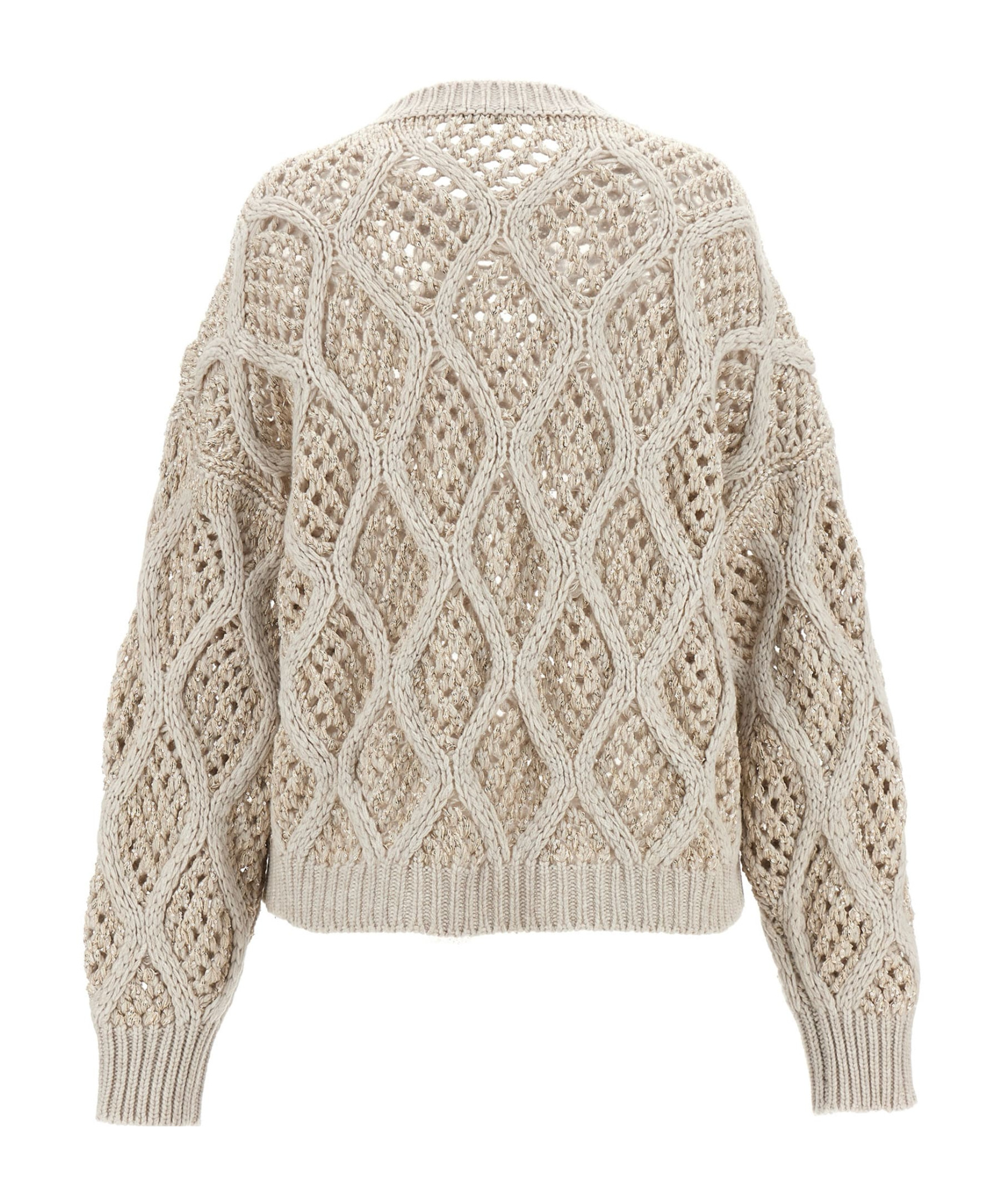 Brunello Cucinelli Knitted Cashmere Sweater In Nude