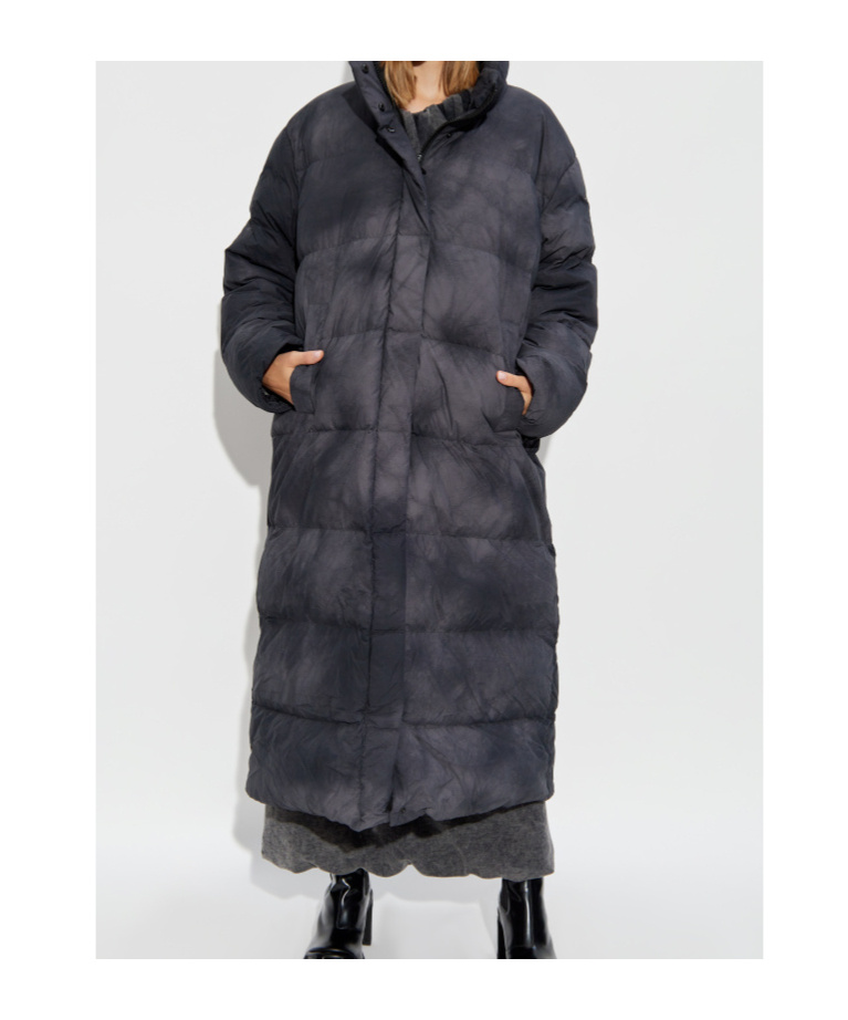 Diesel Long Down Jacket In Black