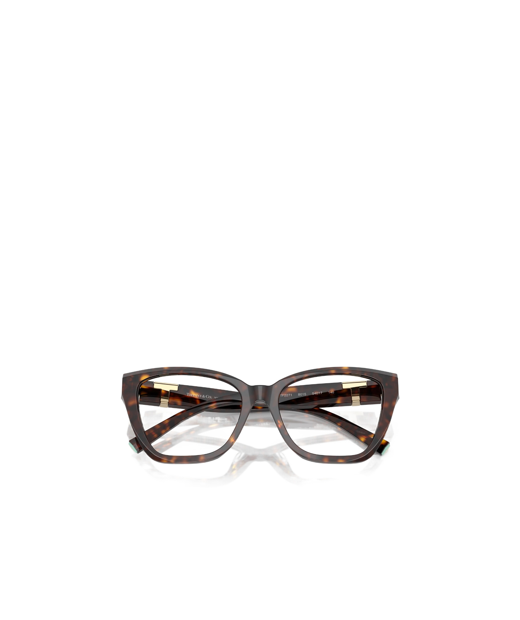 Tiffany & Co Cat Eye Frame Plain Glasses In Havana