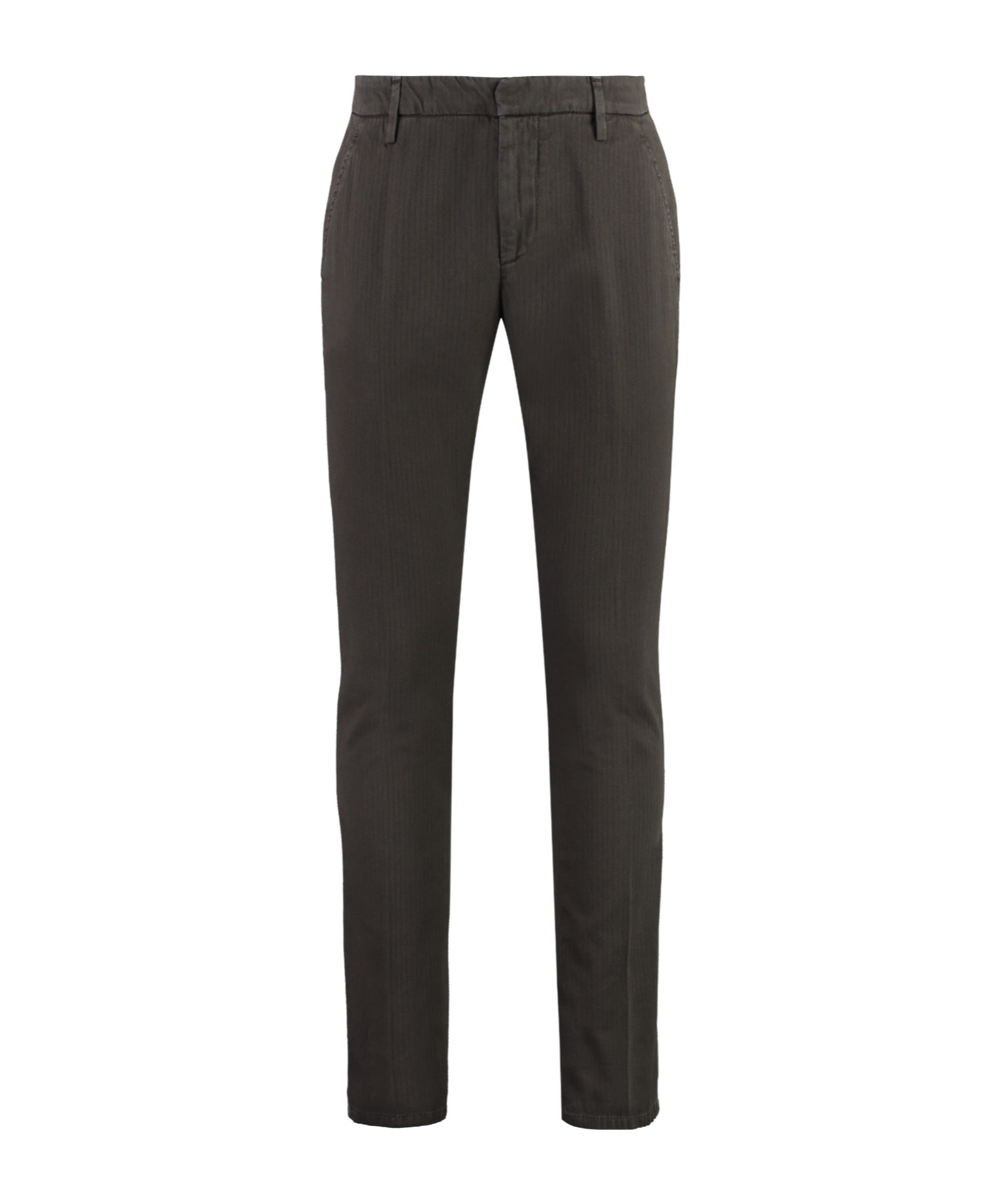 Dondup Gaubert Cotton Chino Trousers In Black