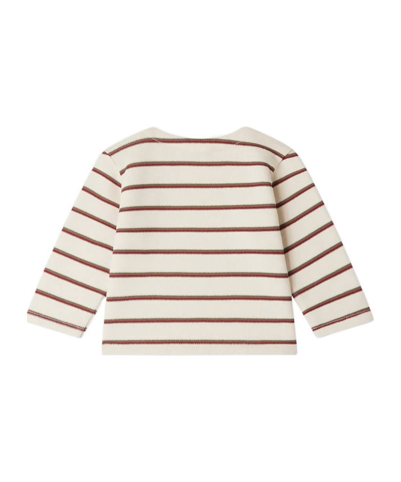 Bonpoint Tourbillon Striped Cotton T-shirt In White