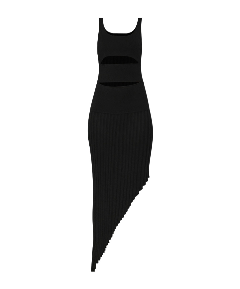 Christopher Esber Slashed Asymmetric Dress In Black