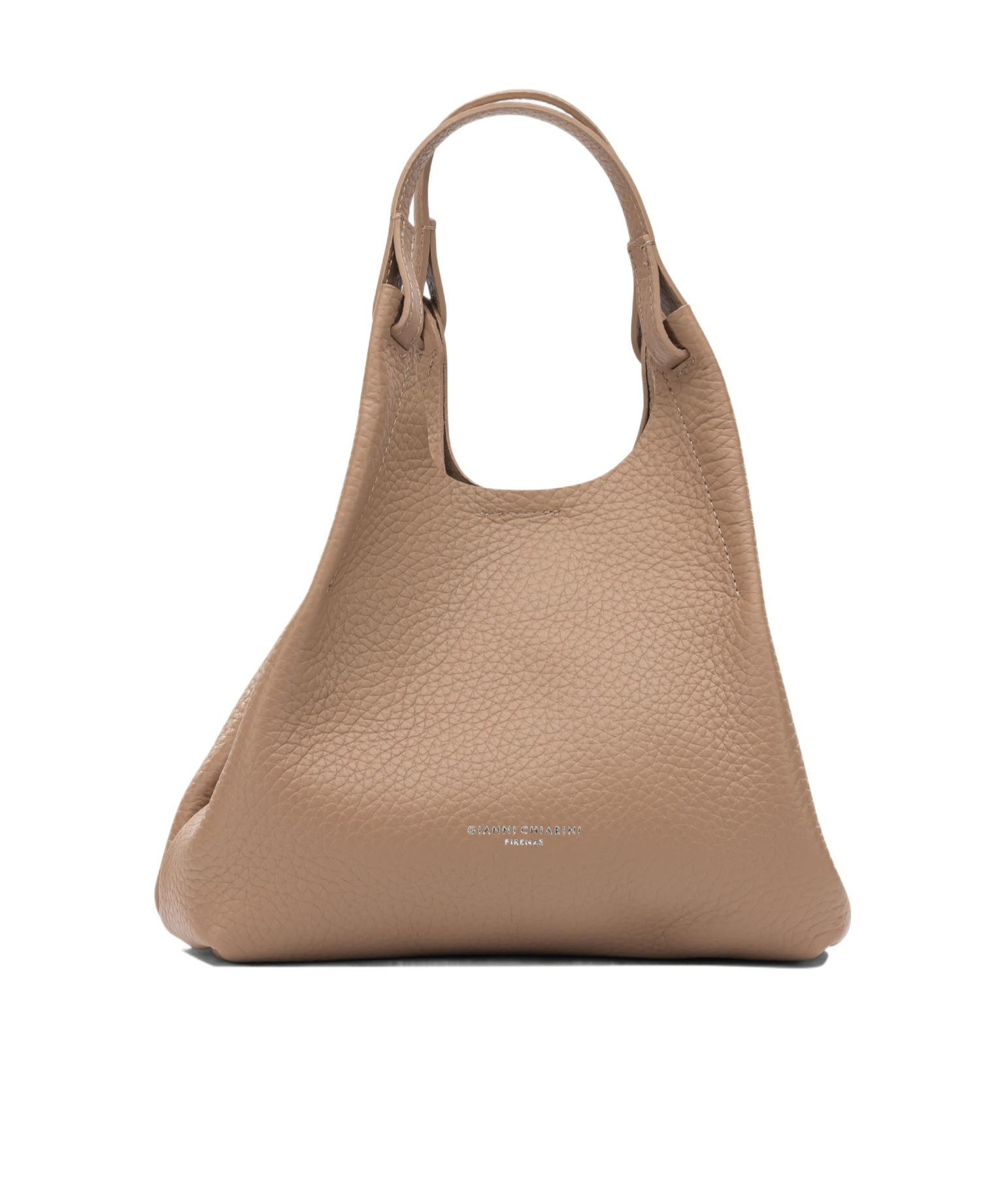 Gianni Chiarini Pebbled Shoulder Bag In Brown