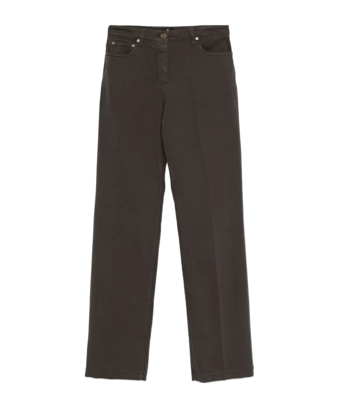 Etro Straight Trousers With Button Fly In Black
