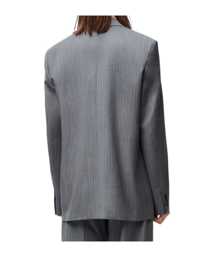 Loewe Wool Double-breasted Blazer In Black