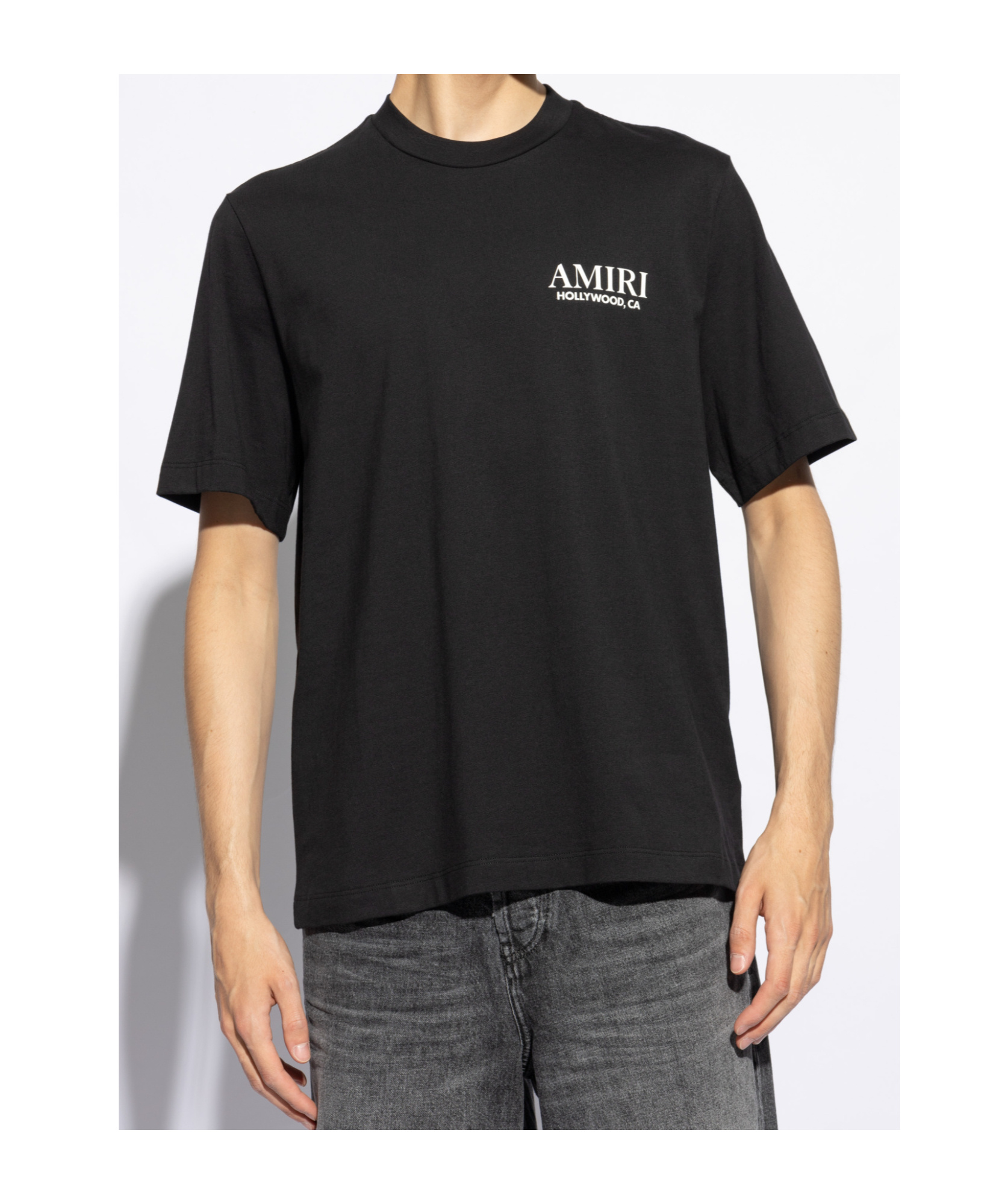 Amiri Tshirt Con Logo In Black