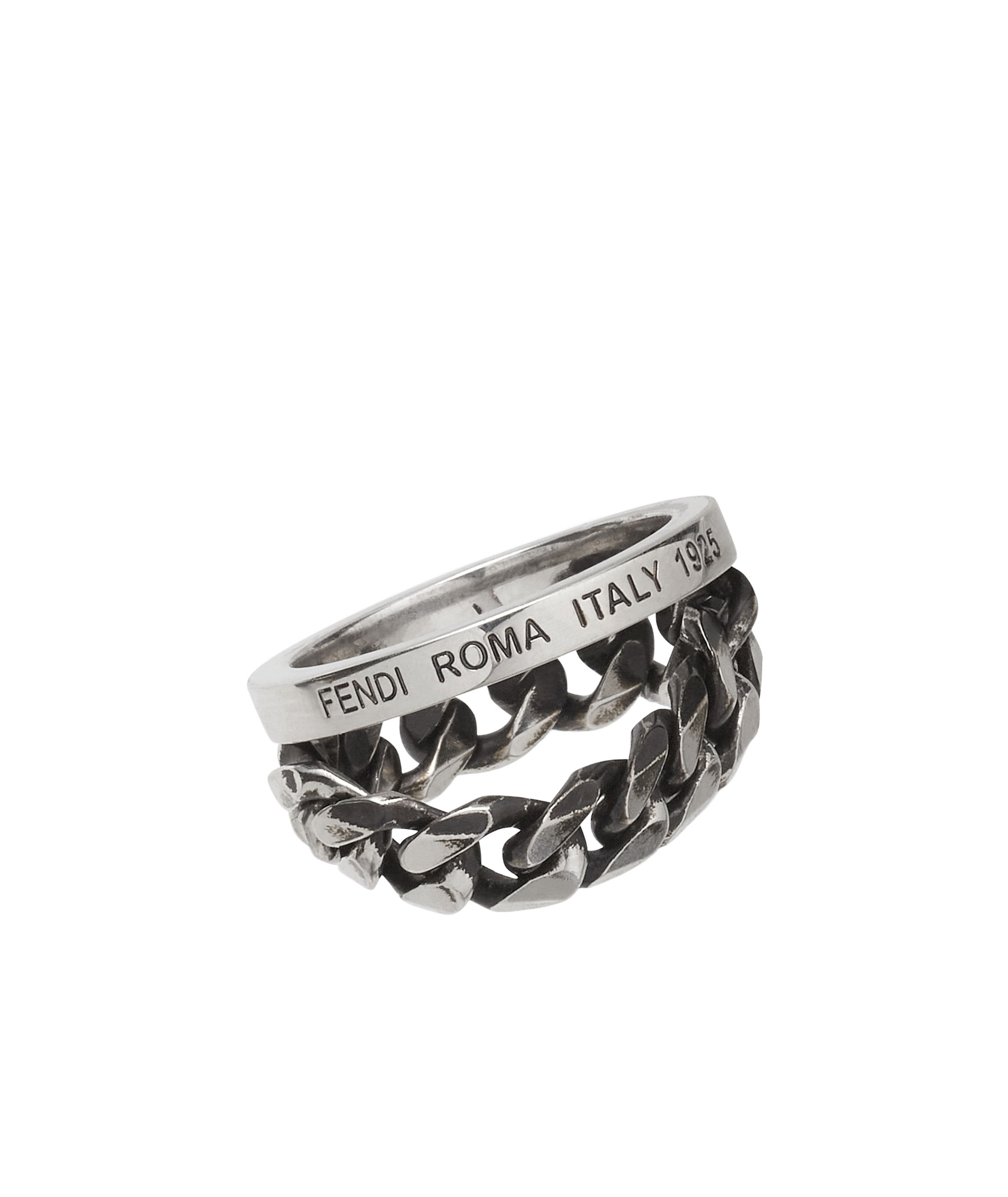 FENDI SILVER-COLORED RING