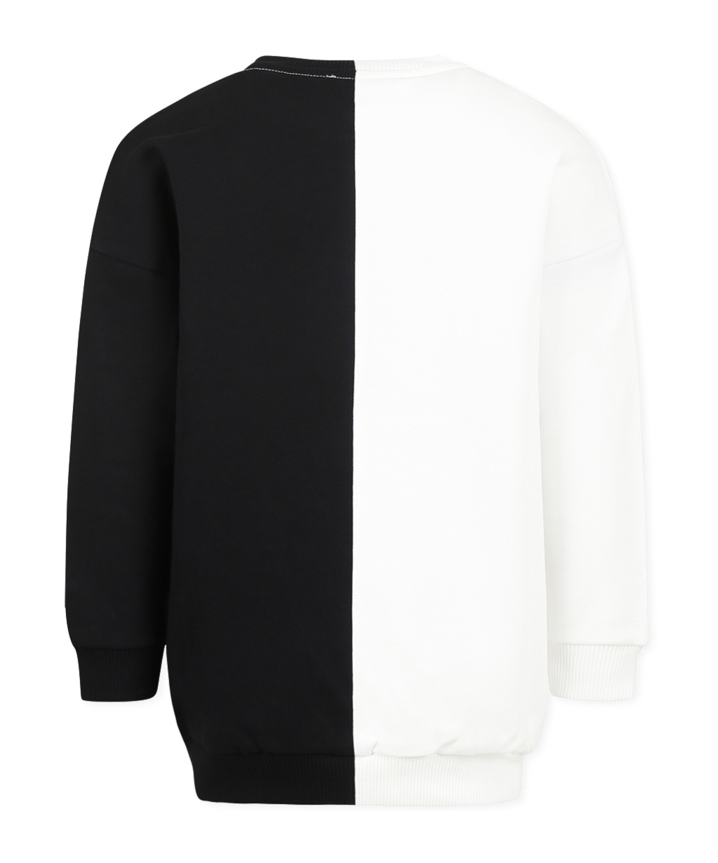 Shop Balmain Bi-colour Sweatshirt In White