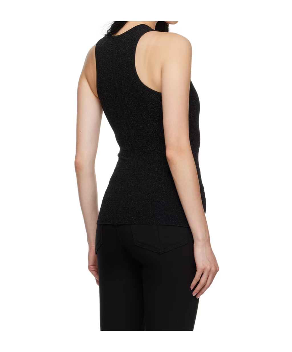 Rag & Bone Knitted Round-neck Vest In Black