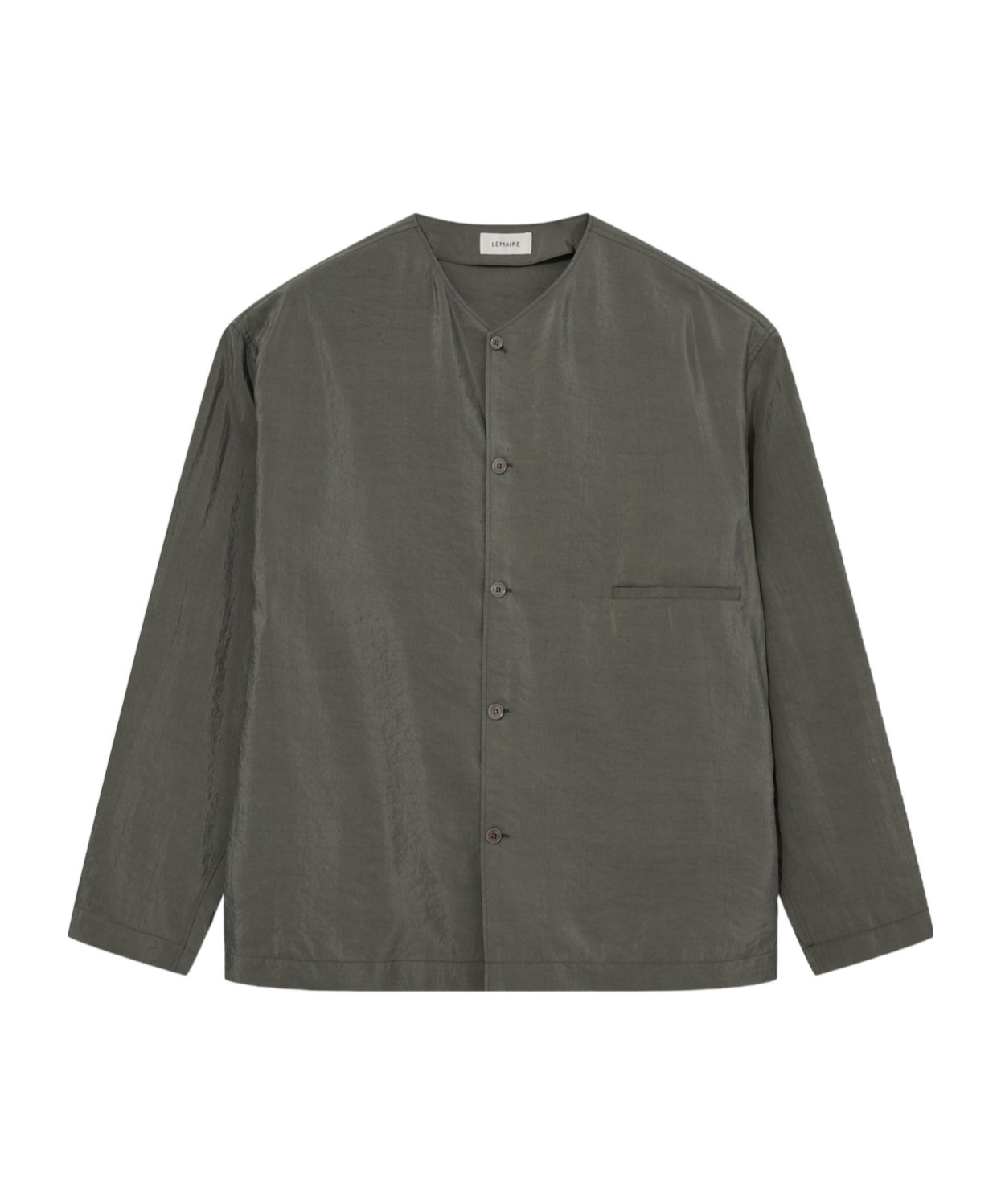 Lemaire Long-sleeved Shirt In Black