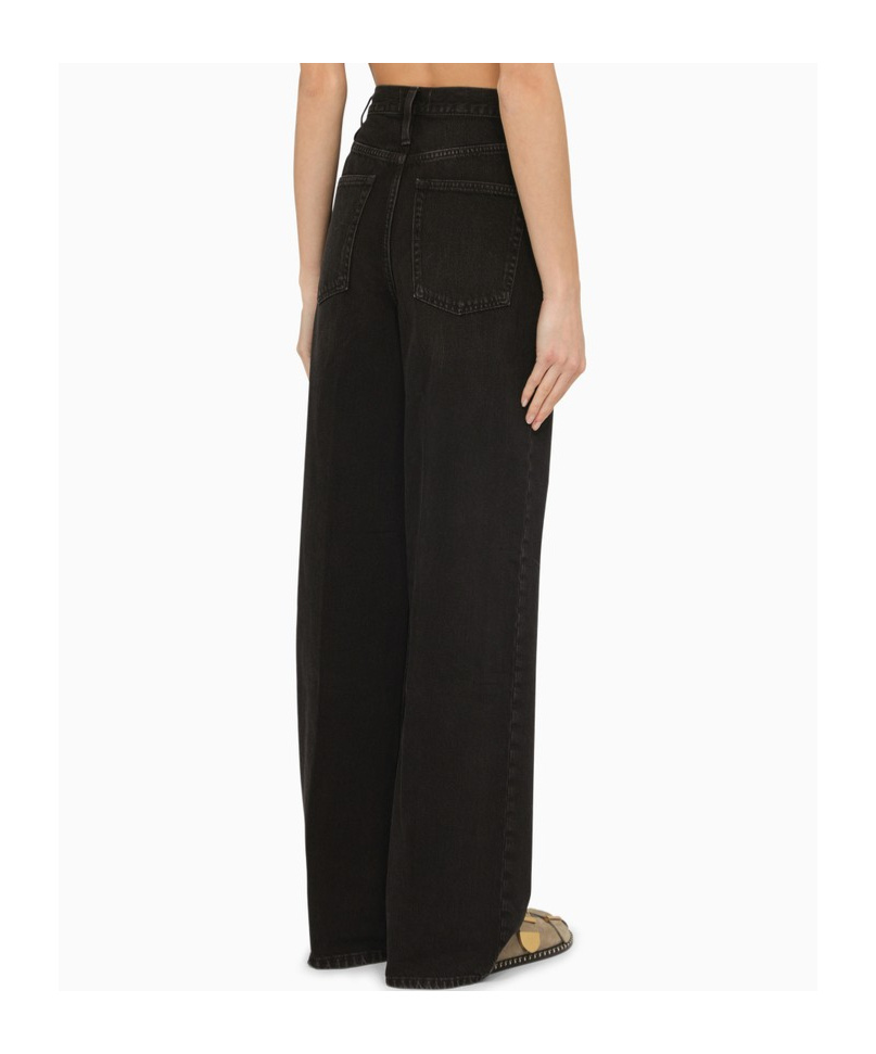 Frame Wide-leg Jeans 1978 Supernova Denim In Black