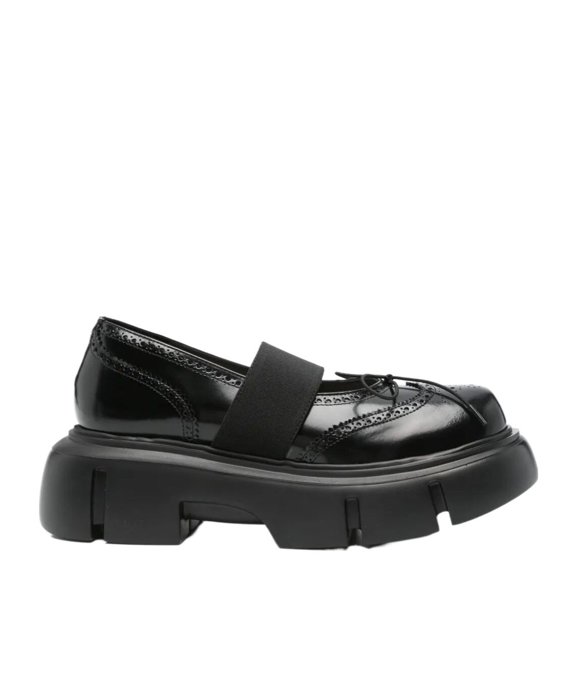 Simone Rocha Platform Ballet Brogues Shoes In Black
