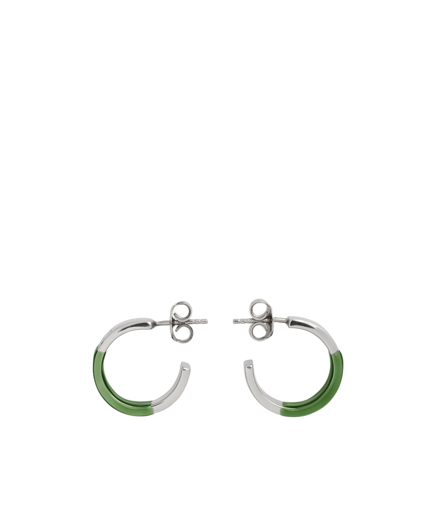 Mm6 Maison Margiela Numeric-engraved Signature Earrings In Green
