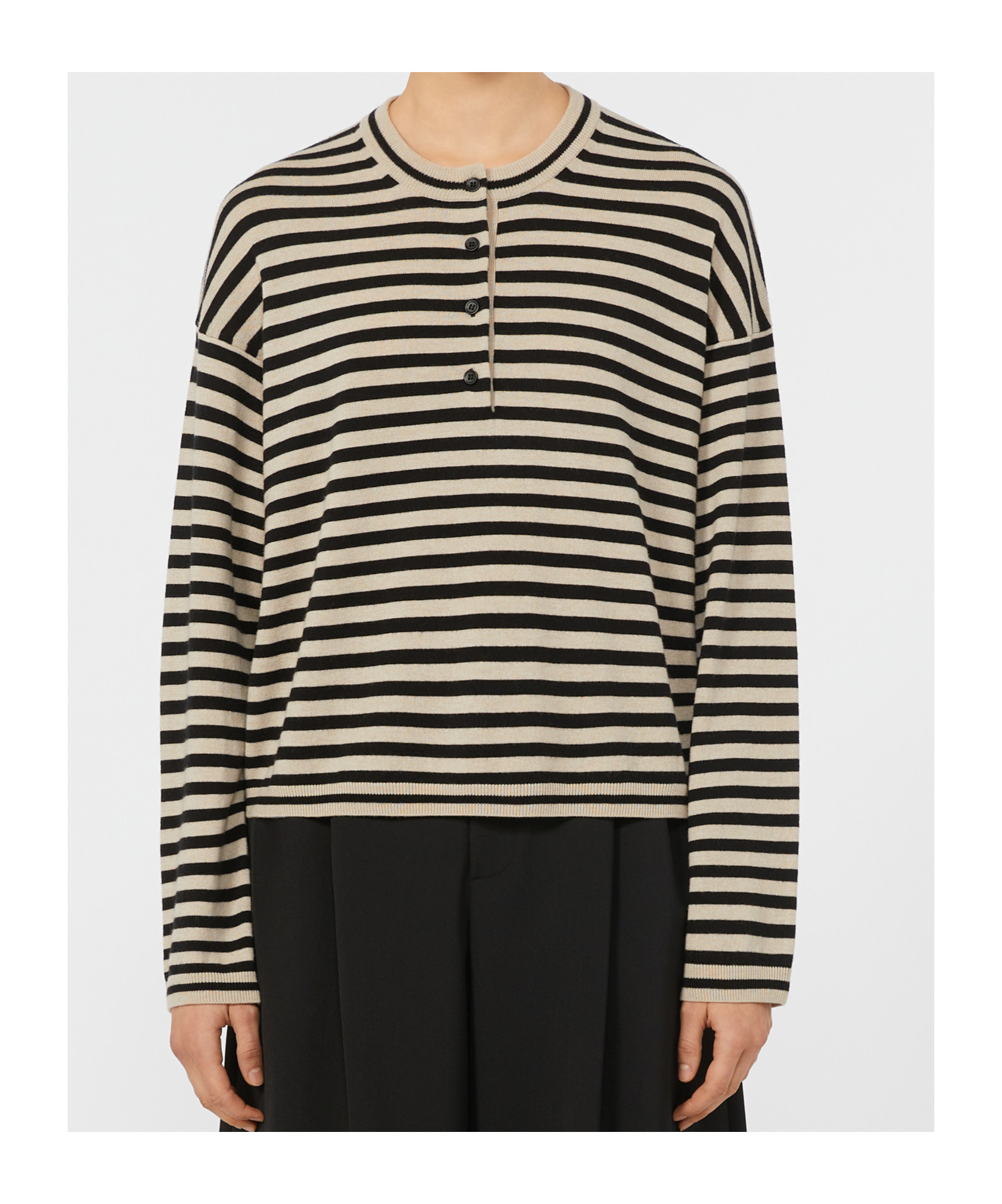 Max Mara Long-sleeved Sweater In Neutral