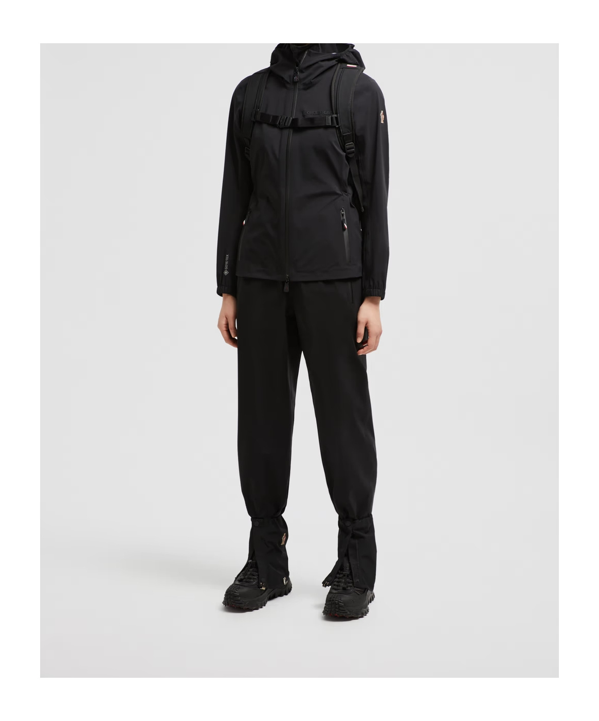 Moncler Veste À Capuche Imperméable Valles In Black