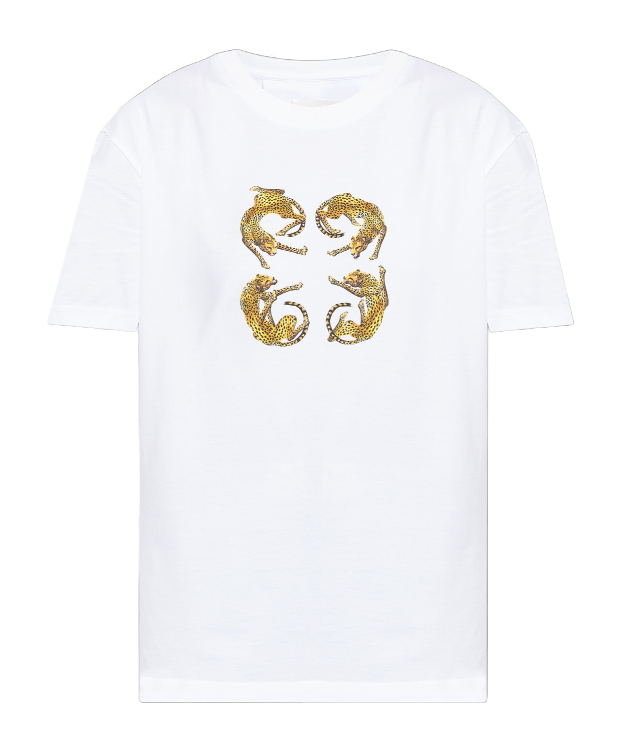 Givenchy 4g Leopard Print T-shirt In White