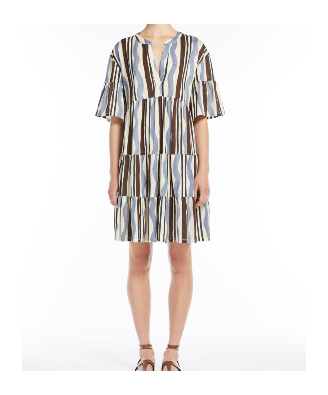 Weekend Max Mara Short Dress In Patterned Jersey In Multicolor