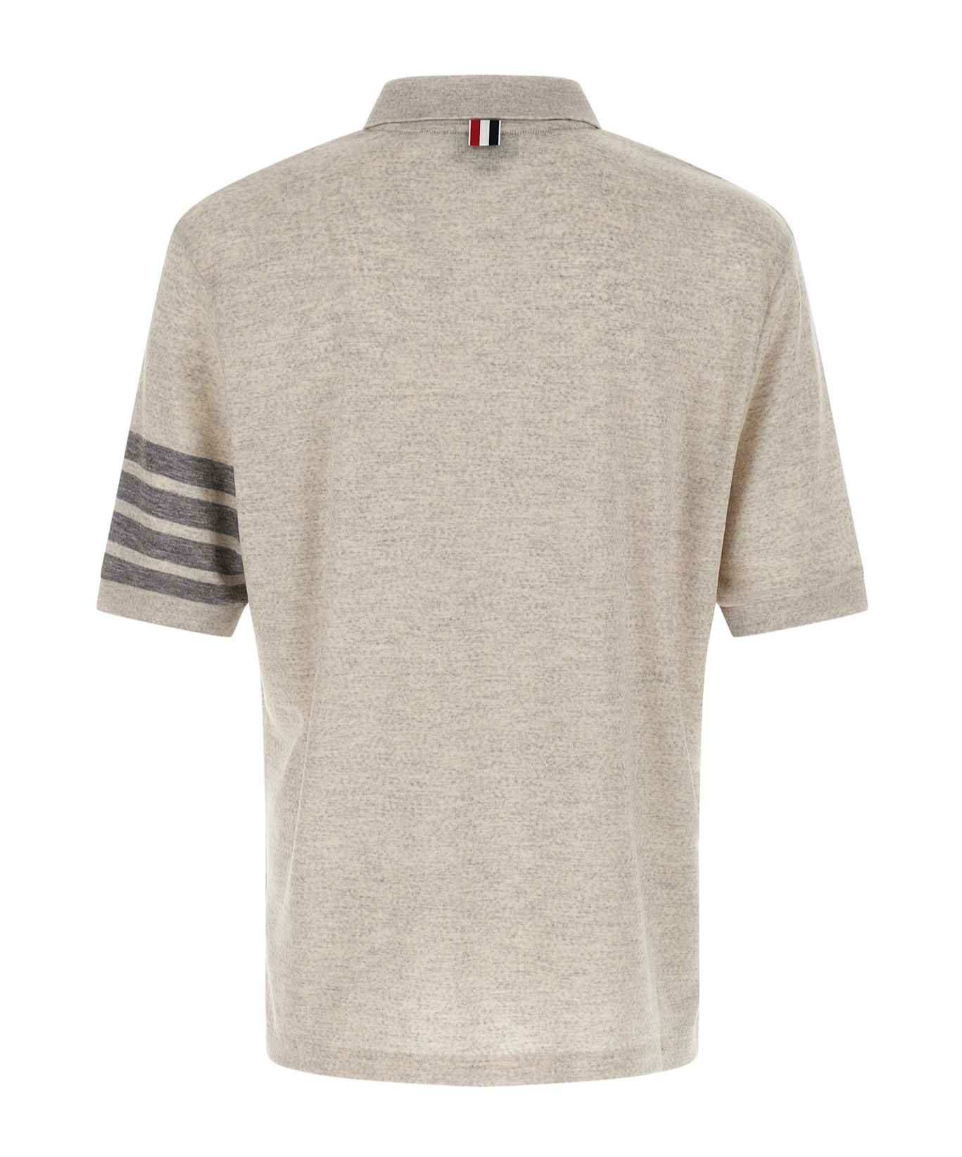 Thom Browne 4-bar Wool Polo Shirt In Gray