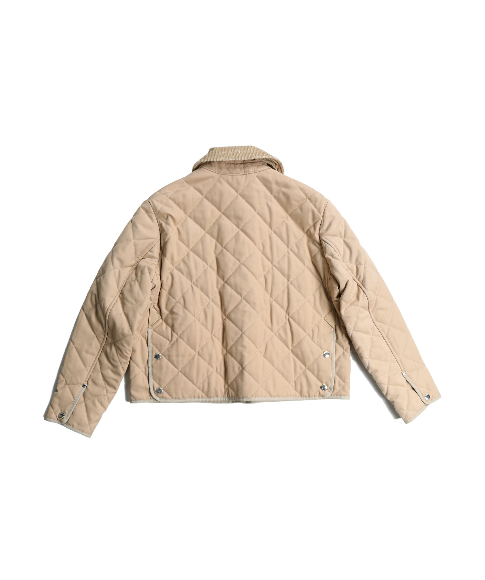 Burberry Quilted Classic-collar Jacket In Nude