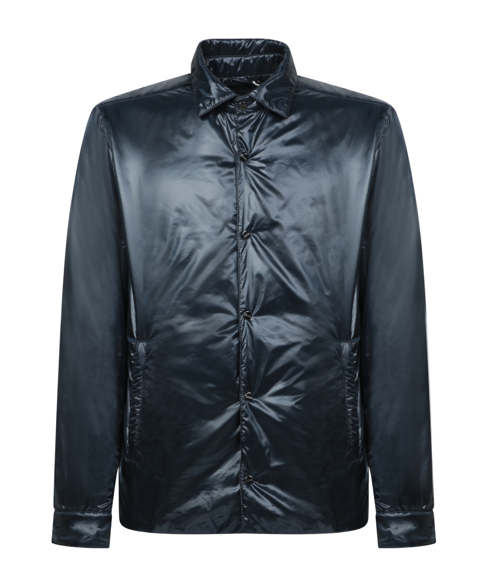 Herno Press-stud Fastened Padded Jacket In Black