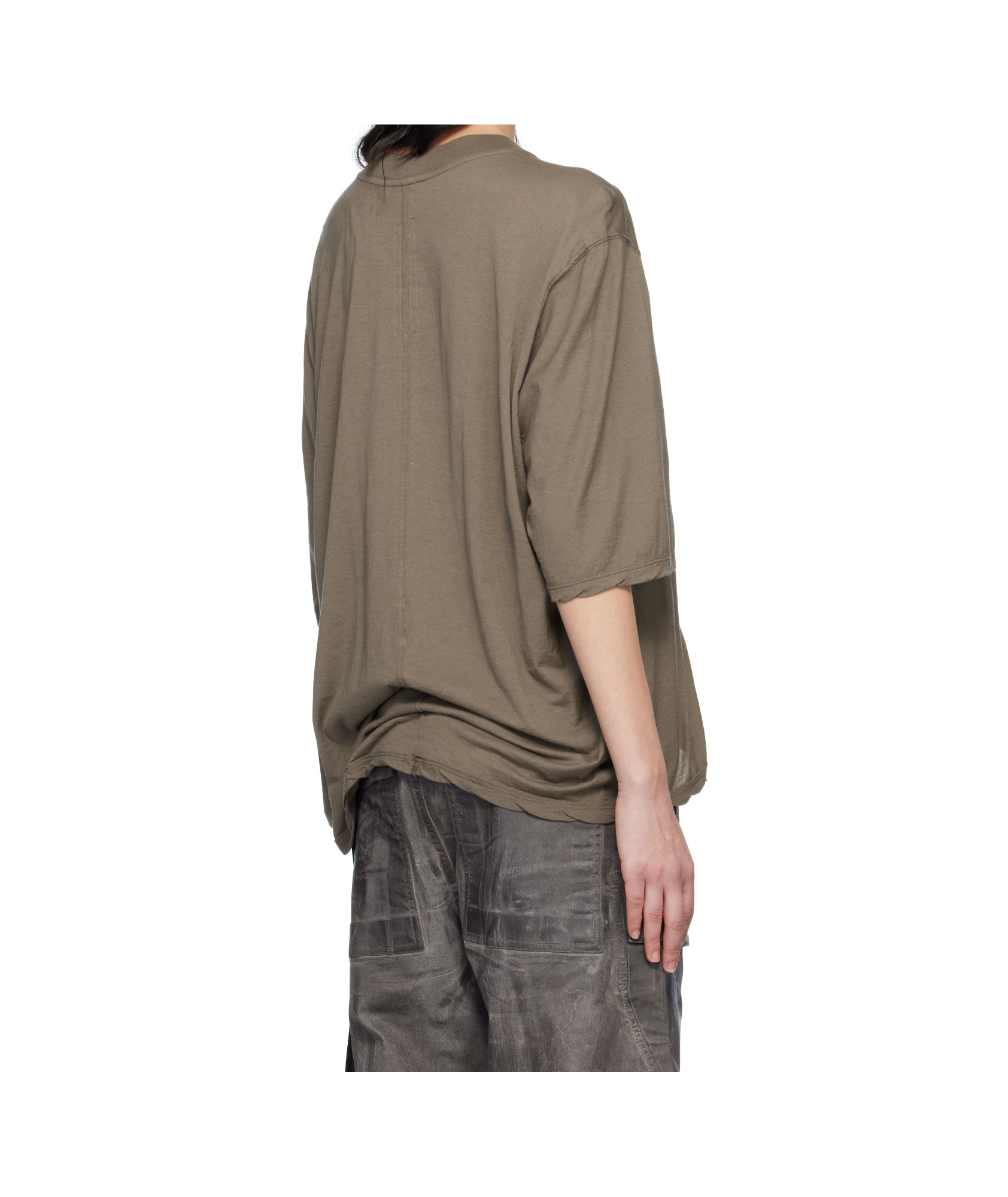 Rick Owens Drkshdw Gray Hollywood Walrus T-shirt In Multicolor