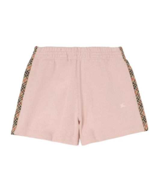 Burberry Check Trim Cotton Shorts In Multi