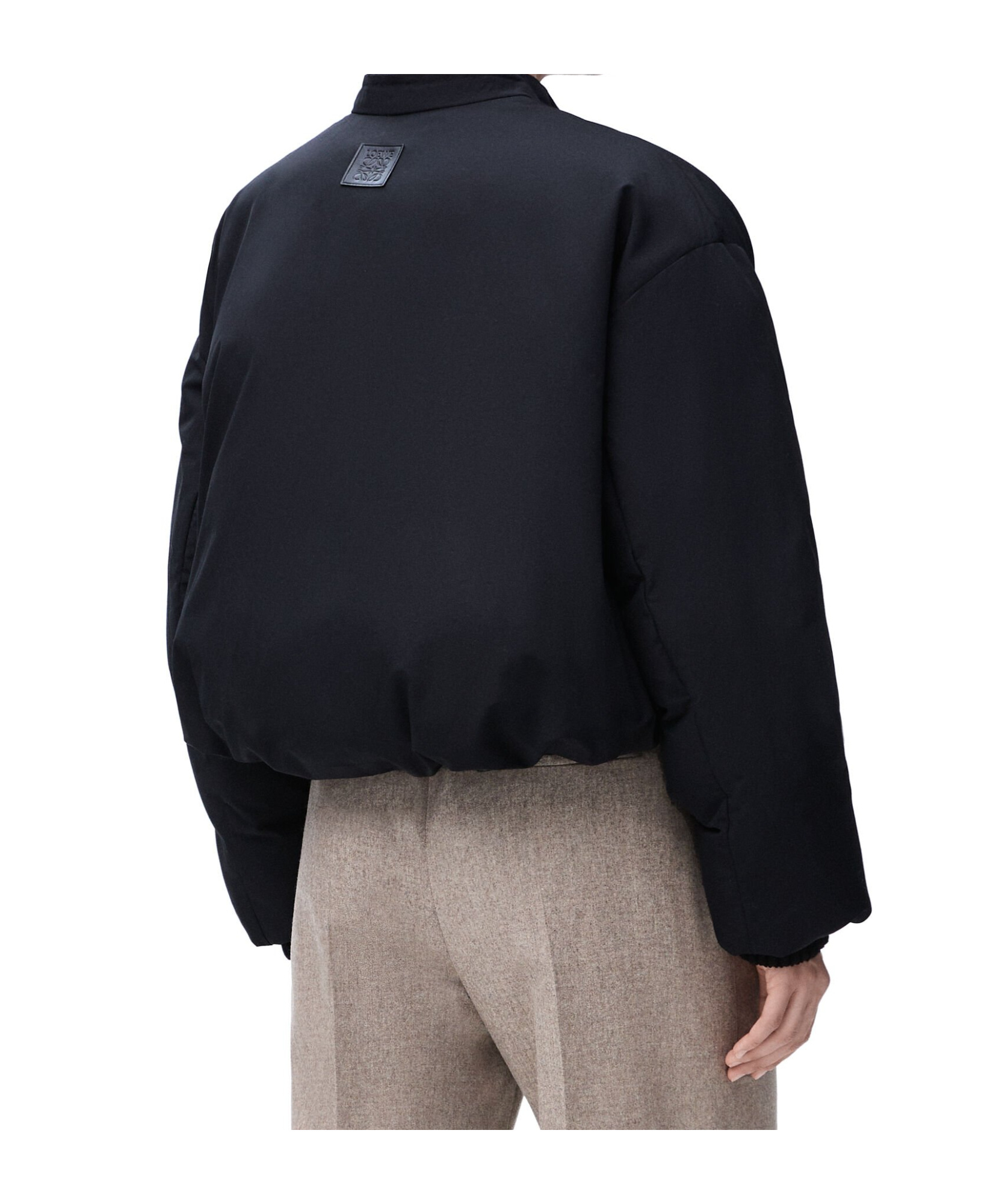 Loewe Drawstring Hem Puffer Jacket In Black
